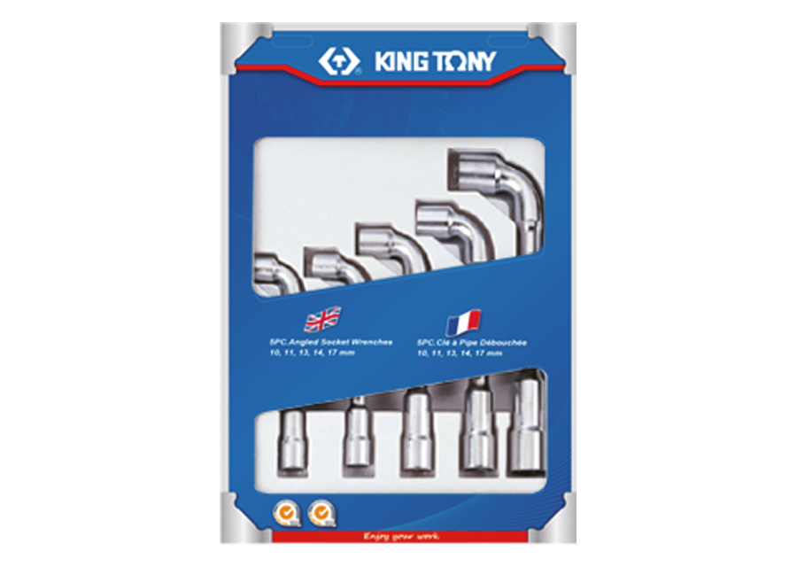 KING TONY Jeu de clés à pipe métriques – 5 pièces 10 – 11 – 13 – 14 – 17