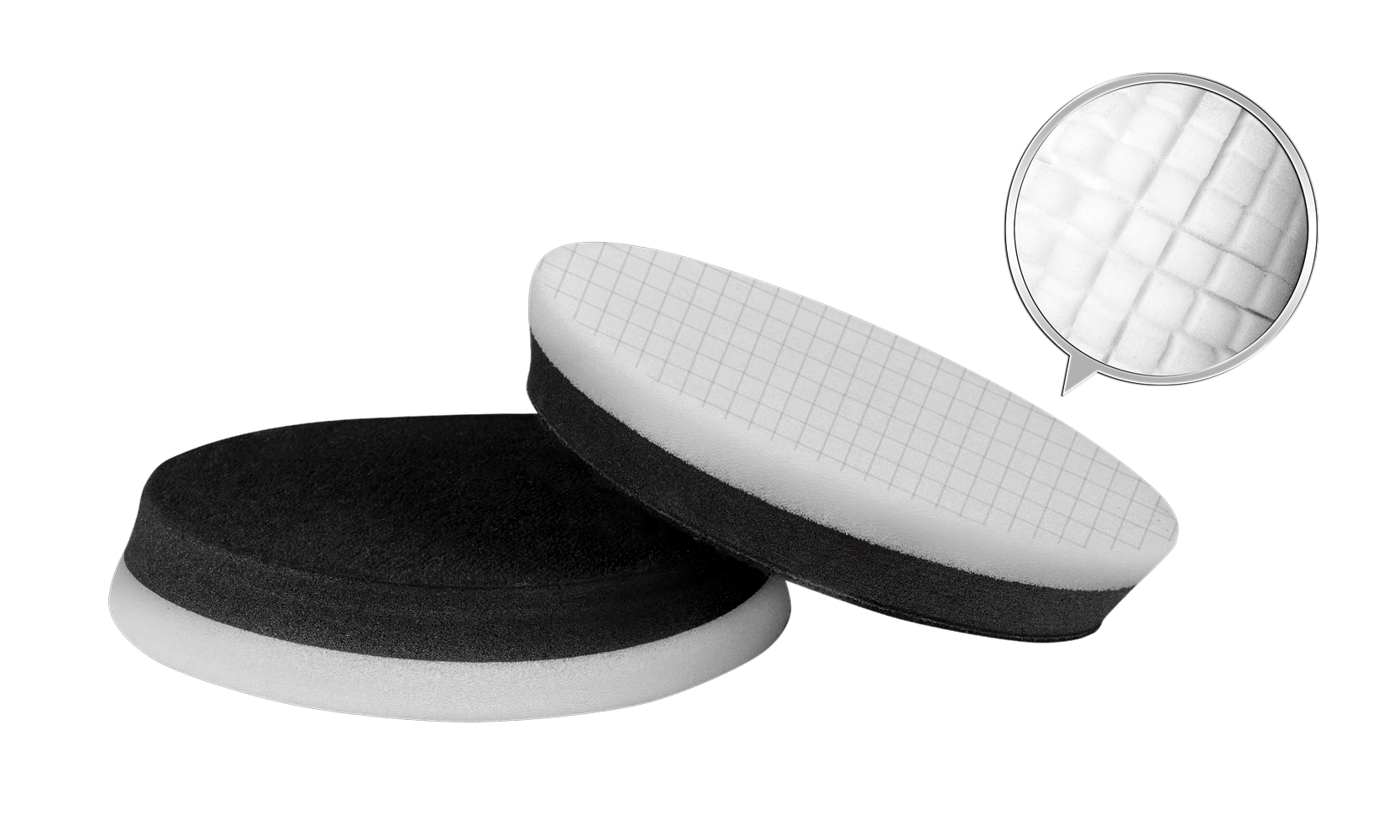 SCHOLL CONCEPTS Sandwich-SpiderPad noir/blanc S 90/25 mm