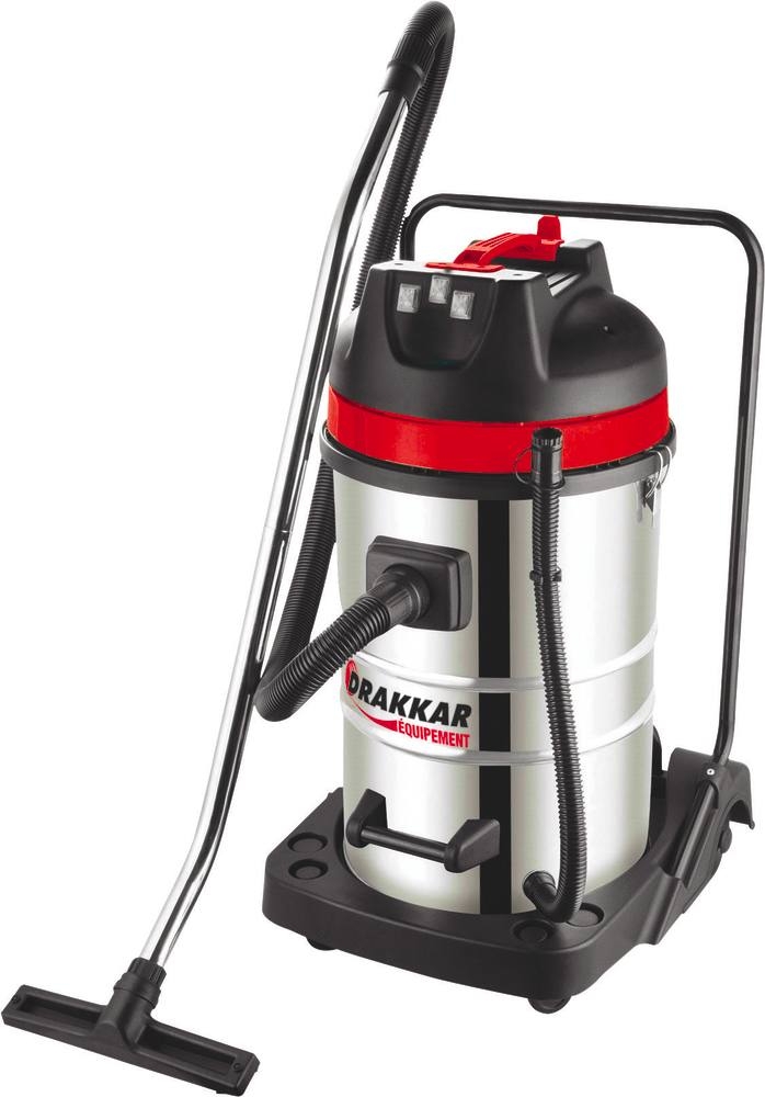 DRAKKAR Aspirateur eau et poussière 80L 230V 3600W cuve inox basculante/3 moteurs/flexible de 5m garantie 3 ans