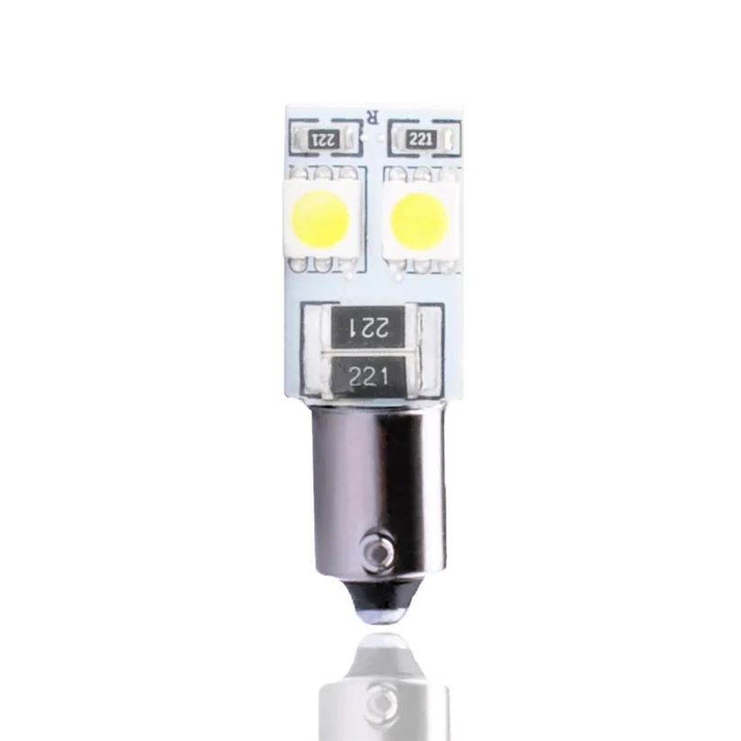 AMPOULES LED X 2 BA9S 4LED SMD5050 CANBUS BLANC 12V 2W