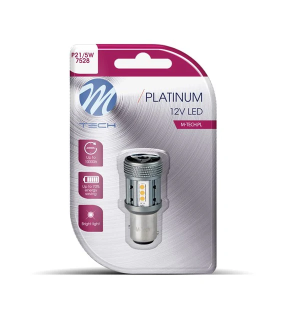 AMPOULE LED X 1 – 1157 P21/5W, 12-24V, 12X3030SMD, CANBUS, ROUGE (LB853R-01B PLATINUM)