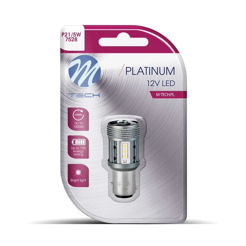 AMPOULE LED X 1 – 1157 P21/5W, 12-24V, 12X3030SMD, CANBUS, BLANC (LB853W-01B PLATINUM)