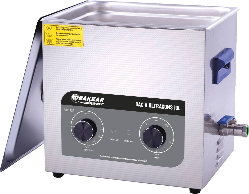 DRAKKAR Bac inox à ultrasons 10L 230V garantie 3 ans